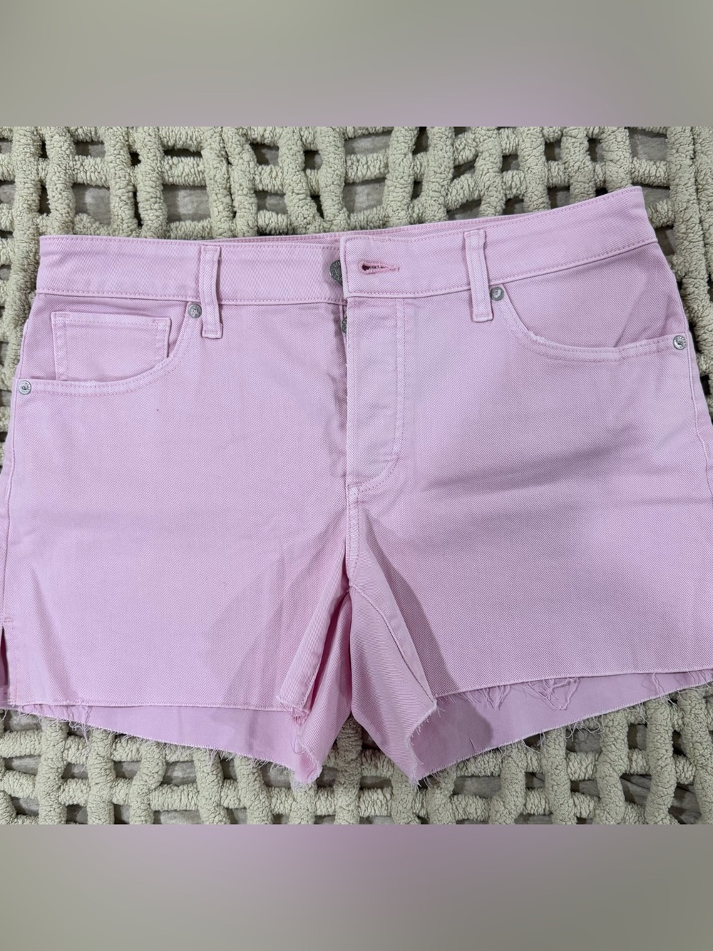 Express Light Pink Denim Cutoff Shorts #0211